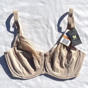 Wacoal Fine Form Full Figure Bra 32DD Beige Underwire 855239